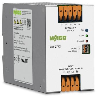 Wago  3F Eco Gelijkstroomvoeding 230V // 24V 20A 787-2742