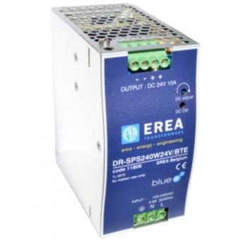 EREA 1 fase geschakelde en gestabiliseerde gelijkspanningsvoeding (regelbaar) DR-SPS240W24V/BTE