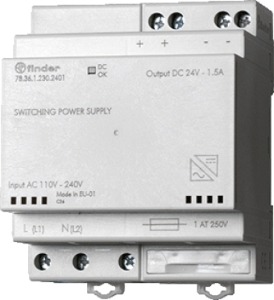 FINDER VOEDING 24VDC 1,5A 36W 78.36.1.230.2401