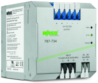 WAGO Gestabiliseerde netvoeding 230VAC 24VDC 20A ECO 787-734