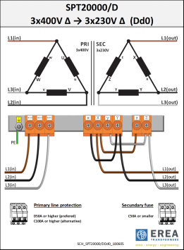 Aansluitschema Dd0 SPT20000/D