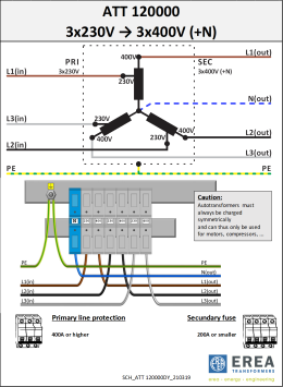 Aansluitschema 3x230V / 3x400V ATT 120000