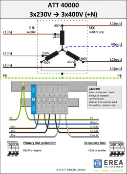 Aansluitschema 3x230V / 3x400V ATT 40000