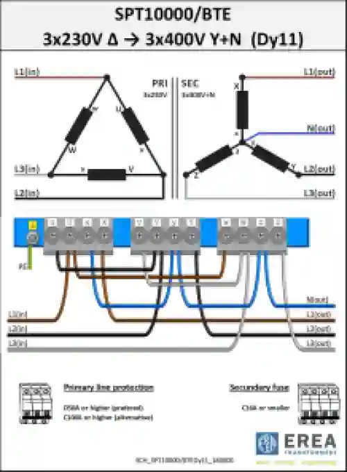 Connection Diagram Dy11 SPT10000BTE