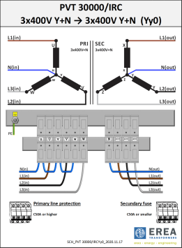 Aansluitschema Yy0 SPT25000/D