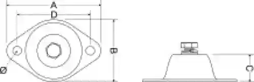 Damper block for transformer weight maximum 1100 kg