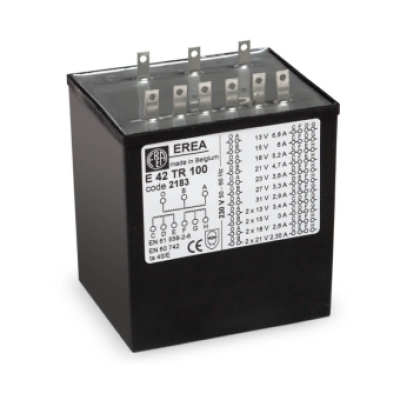 EREA 1 fase beschermingstransformator 230V/Us Multi-voltage 100VA E 42TR100