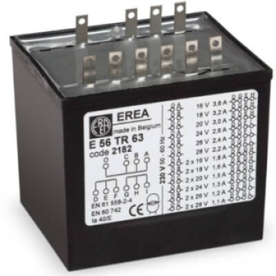 EREA 1 phase isolating transformer for electronic applications 230V/Us Multi-voltage 63VA E 56TR63