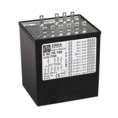 EREA 1 fase beschermingstransformator 230V/Us Multi-voltage 100VA E 62TR100