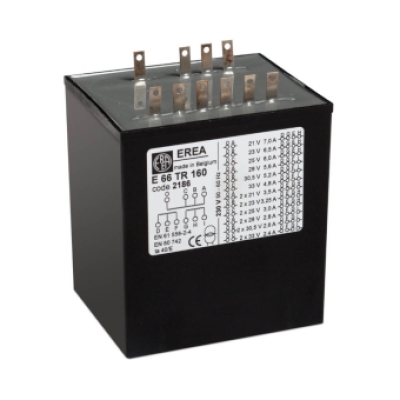 EREA 1 phase isolating transformer for electronic applications 230V/Us Multi-voltage 160VA E 66TR160