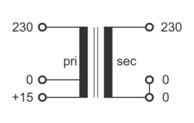 EREA 1 fase beschermingstransformator EV EV 0-230-245V//0-230V 10000VA 230EC11000/IRC