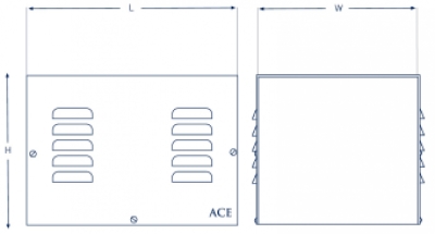 Phoenix style transformer enclosure L: 200mm W: 160mm H: 200mm 710.1.PX23